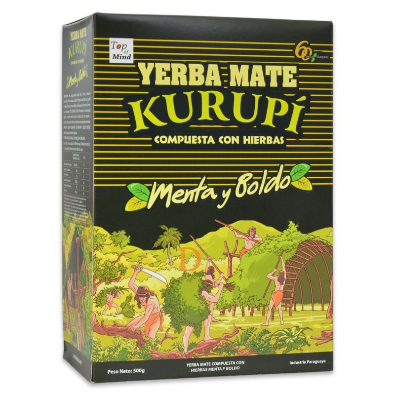 Kurupi Menta y boldo -Yerba Mate Tee aus Paraguay 500g Kurupi Menta y boldo -Yerba Mate Tee aus Paraguay 500g