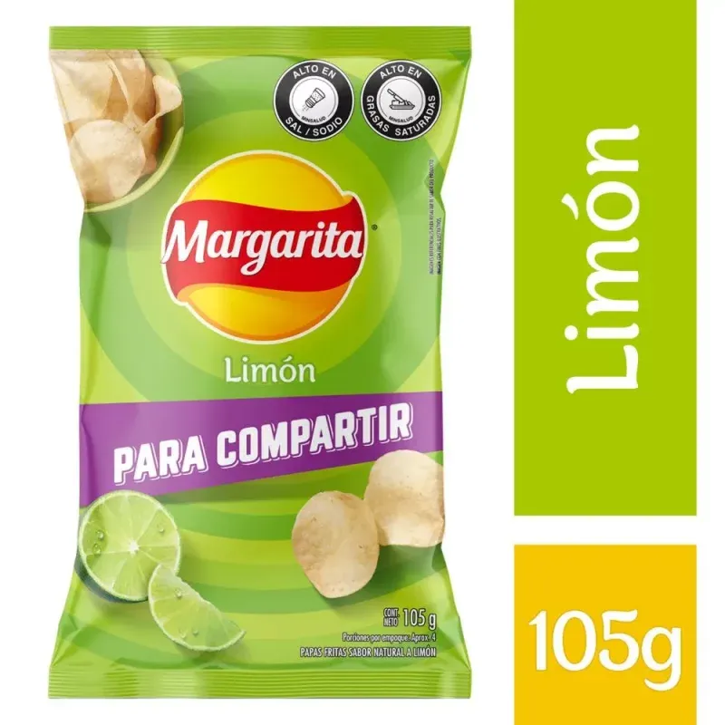 Papas Margarita Limon - 105g