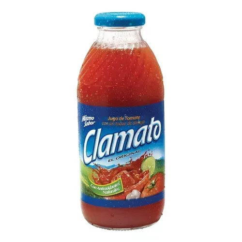 Clamato 473ml Clamato  Glas 473ml.