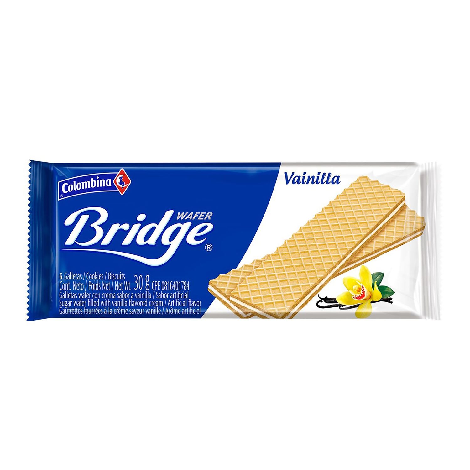 Galletas Bridge Vanilla Wafer 151g M.H.D 11,07,2025