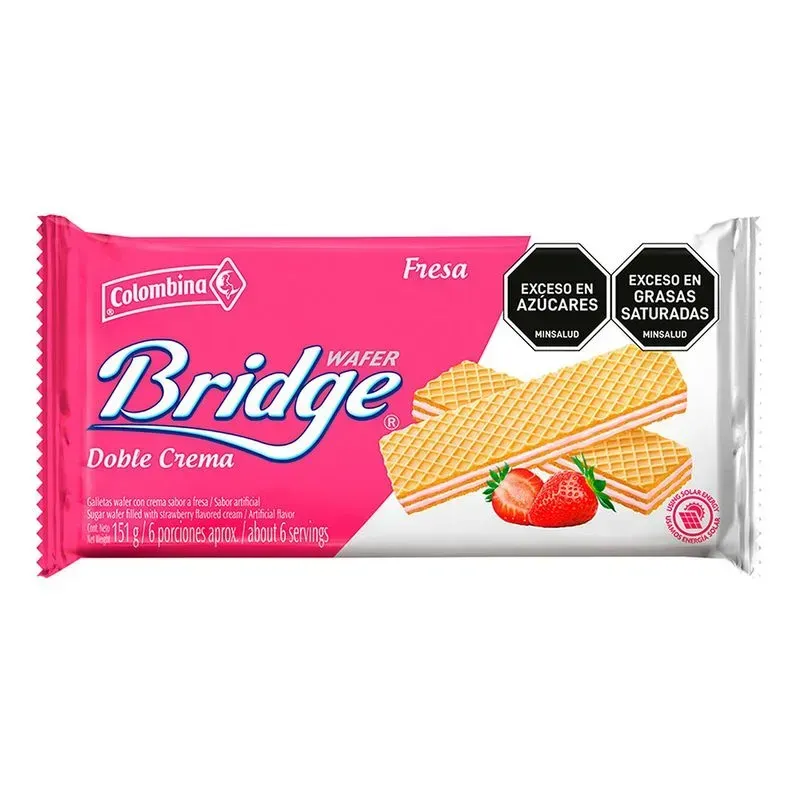 galletas Bridge Fresa Wafer 151g galletas Bridge Fresa Wafer 151g