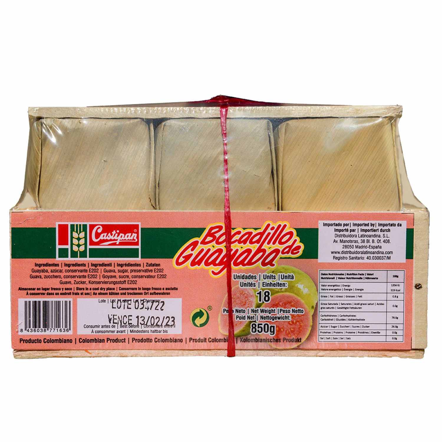 Bocadillo Veleno en caja X18 Castipan