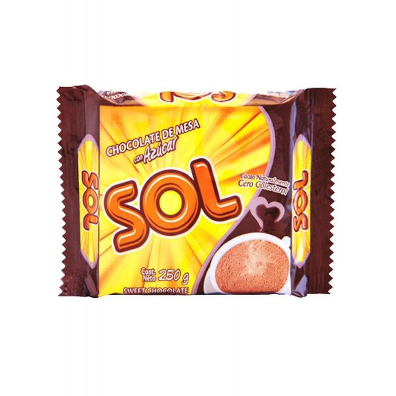 Chocolate Sol Tradicional 250g Trinkschokolade aus Kolumbien, 100% Kakao Chocolate Sol Tradicional 250g Trinkschokolade aus Kolumbien, 100% Kakao
