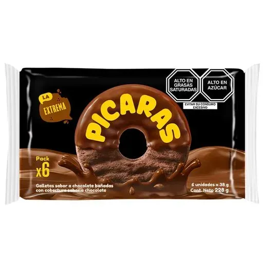 Galleta PICARA Extremas 40 g. Kekse aus Peru mit Chocoüberzug