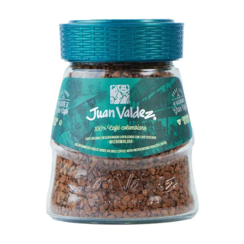 Cafe Liofilizado Descafeinado Juan Valdez 95gr