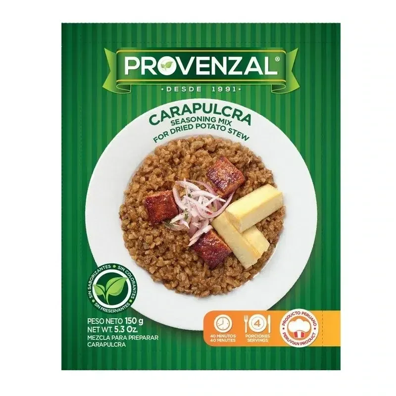 Base PROVENZAL para Carapulcra 150g Gewürzmischung für Carapulcra 150 g. Base PROVENZAL para Carapulcra 150g Gewürzmischung für Carapulcra 150 g.