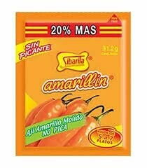 Amarillin sin picante SIBARITA 31,2g. Würzmischung gelber Chili nicht scharf 31,2g. Amarillin sin picante SIBARITA 31,2g. Würzmischung gelber Chili nicht scharf 31,2g.