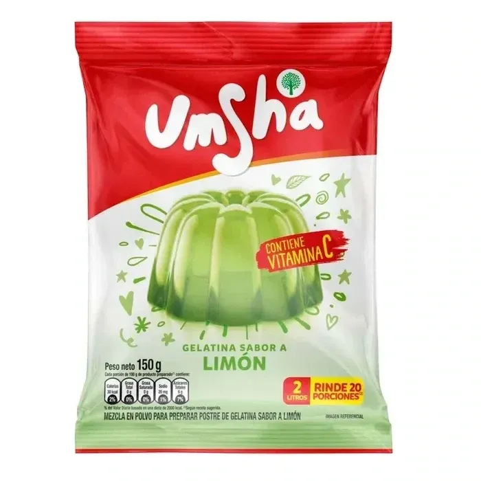 Gelatina UMSHA Limón  160g.  Wackelpudding Zitrone 160g.