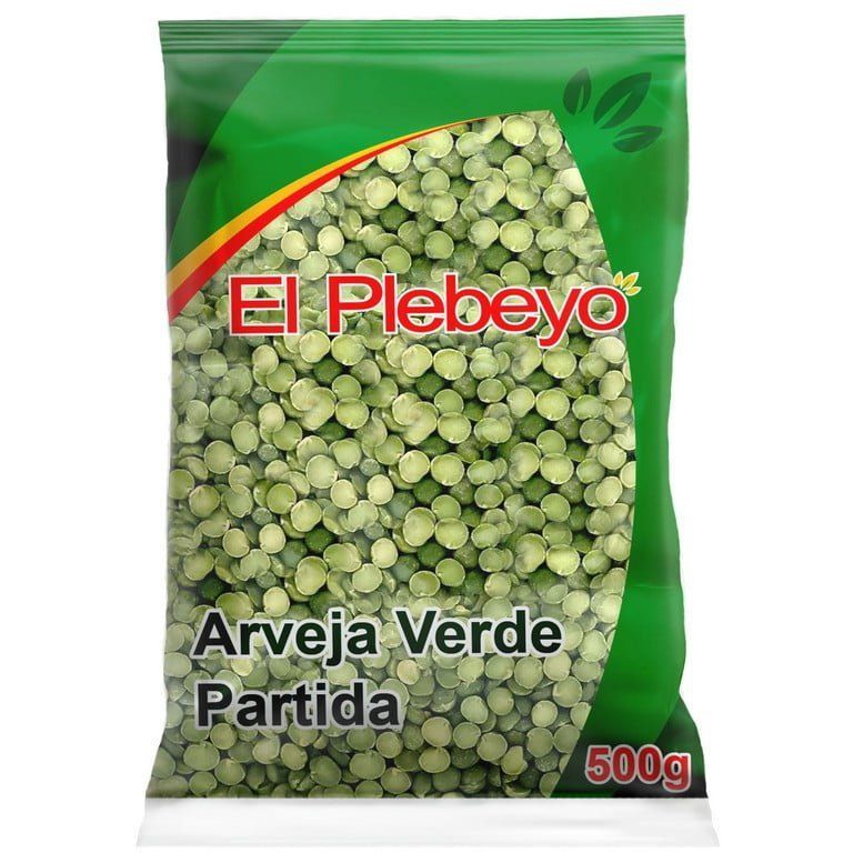 Arveja partida 500g  El Plebeyo Gespaltene Grüne Erbsen