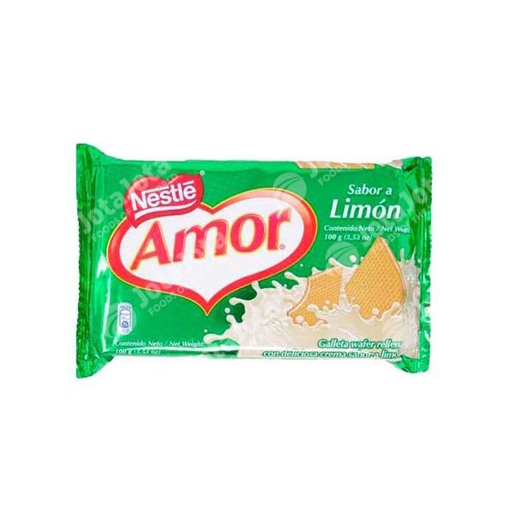 Galletas Wafer Amor sabor Limon 100g Nestle Galletas Wafer Amor sabor Limon 100g Nestle