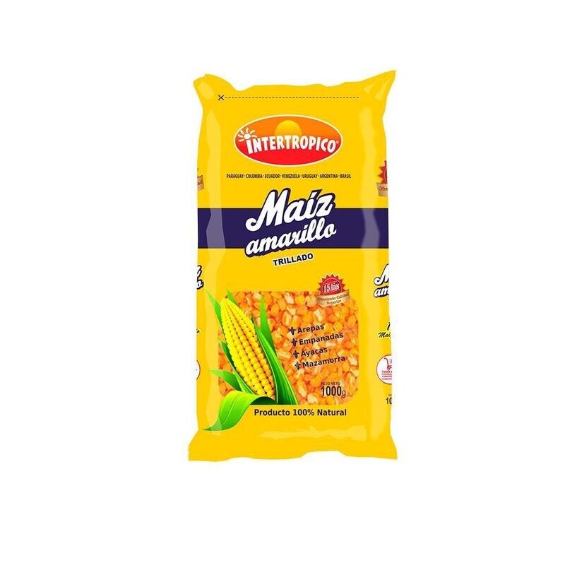Maiz Trillado Amarillo 1000g Maiz Trillado Gelb Beutel 1000g Intertropico Maiz Trillado Amarillo 1000g Maiz Trillado Gelb Beutel 1000g Intertropico