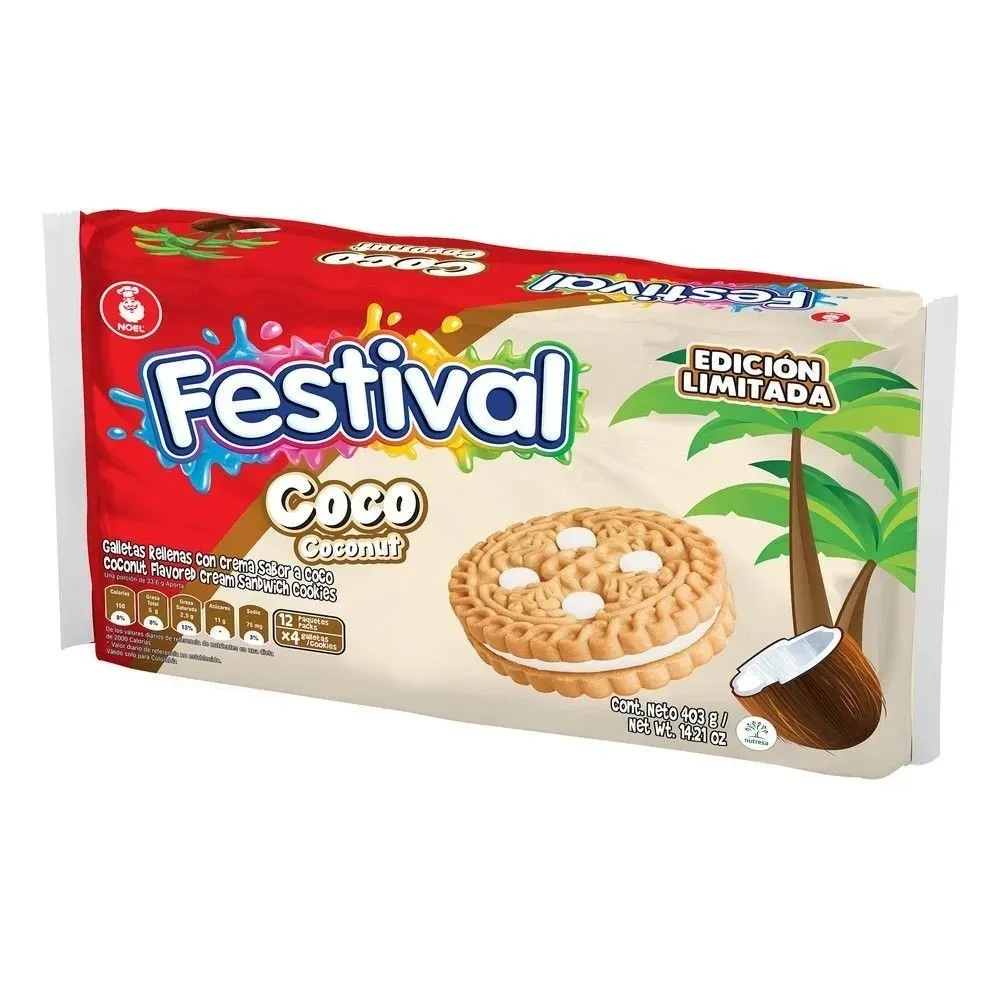 Galleta Festival Coco  360g Keks aus Kolumbien 12  Pake. a 4 St.