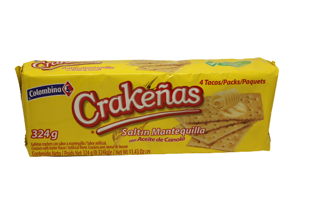 Crakeña Saltin Mantequilla x 300  cracker aus Kolumbien 300g
