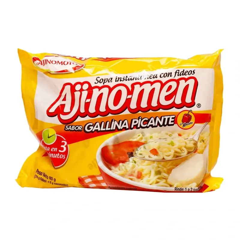 Sopa instantánea Ajinomen Gallina Picante 80g. Instantsuppe Huhn scharf 80g. Sopa instantánea Ajinomen Gallina Picante 80g. Instantsuppe Huhn scharf 80g.