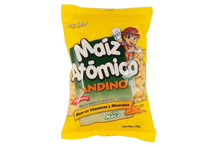 Maiz atomico andino 125g con Miel Maiz atomico andino 125g con Miel