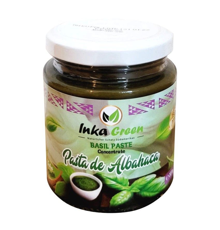 Pasta de Albahaca 212g Basilikumpaste, Glas 215g Inkagreen Pasta de Albahaca 212g Basilikumpaste, Glas 215g Inkagreen