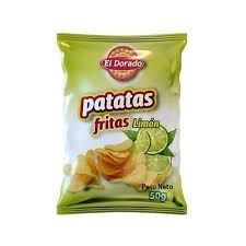 Papas con limon El Dorado 50g . Chips und Zitrone Papas con limon El Dorado 50g . Chips und Zitrone