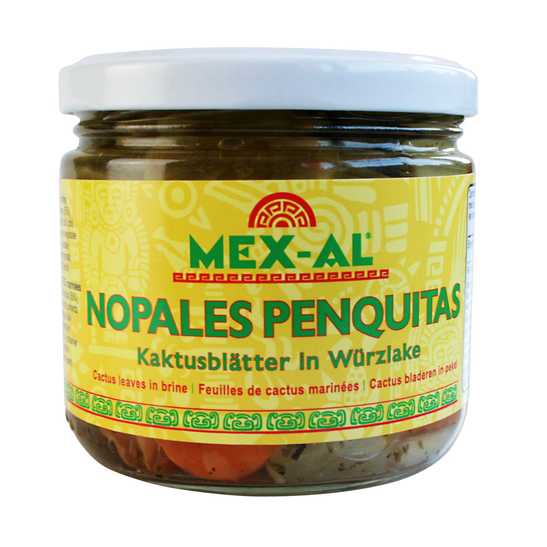 Nopales Penquitas ganze Kaktusblätter en escabeche, 300g Glas