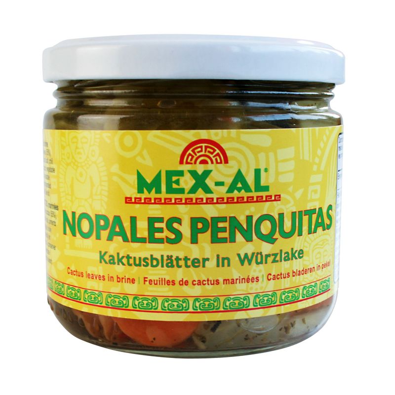 Nopales Penquitas ganze Kaktusblätter en escabeche, 300g Glas Nopales Penquitas ganze Kaktusblätter en escabeche, 300g Glas