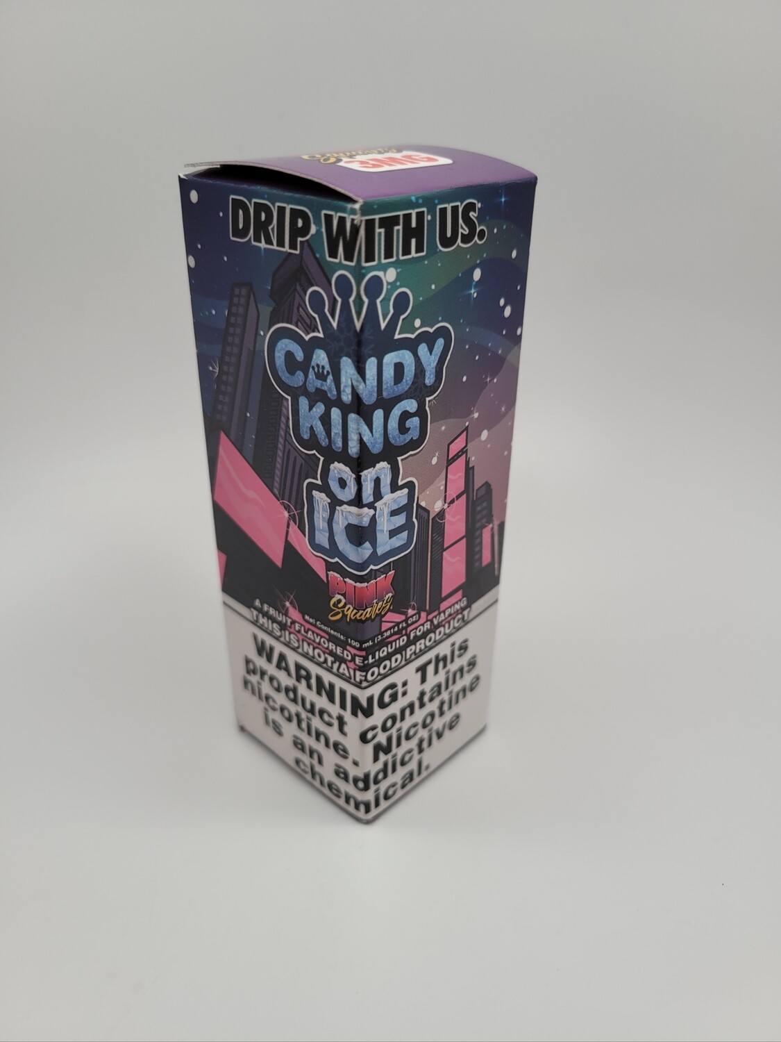 Candy King 100ml Pink Squares on ice