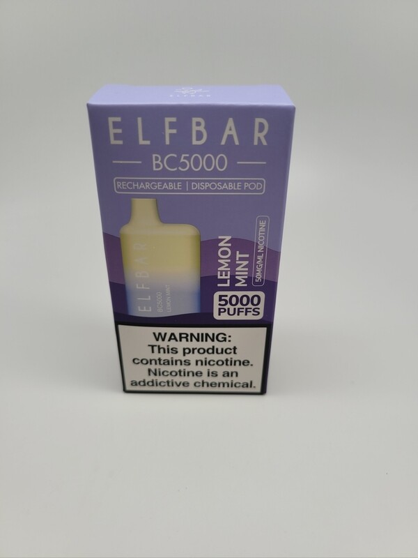 ElfBar BC5000 Disposable Lemon Mint (no exchanges or returns on sale products) ElfBar BC5000 Disposable Lemon Mint (no exchanges or returns on sale products)