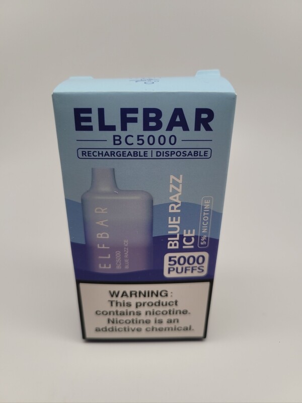 ElfBar BC5000 Disposable Bluerazz ice (no exchanges or returns on sale products) ElfBar BC5000 Disposable Bluerazz ice (no exchanges or returns on sale products)