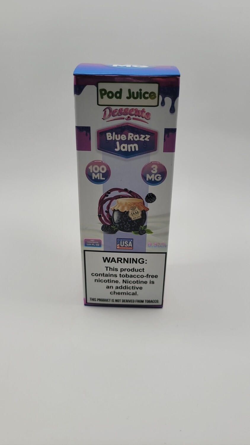 Pod Juice 100ml Blue Razz Jam