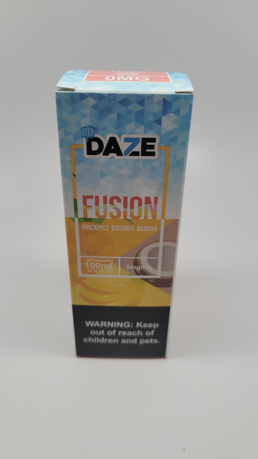 Daze Fusion 100ml Pineapple Coconut Banana iced