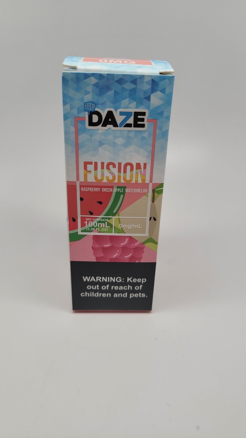 Daze Fusion 100ml Raspberry Green Apple Watermelon iced