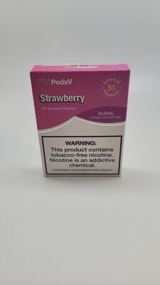 Pod V (vuse compatible) 3pk Strawberry