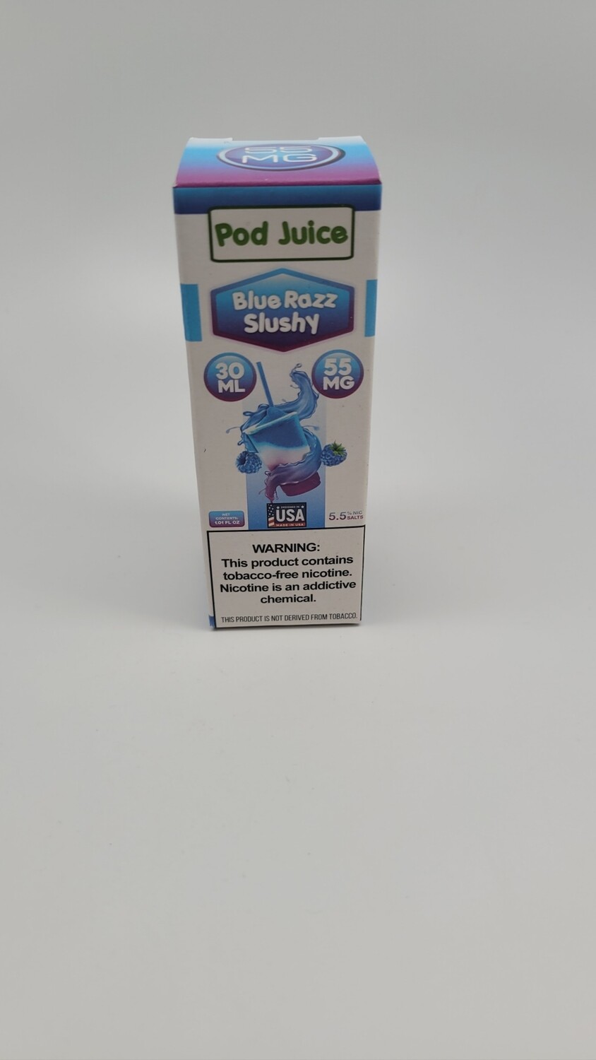 Pod Juice Salt 30ml Blue Razz Slushy