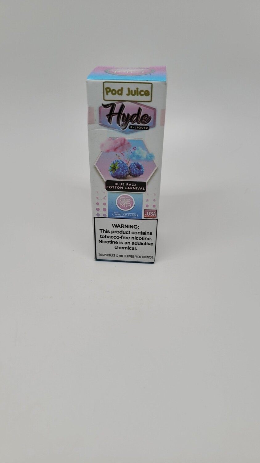 Pod Juice Salt 30ml Blue Razz Cotton Carnival