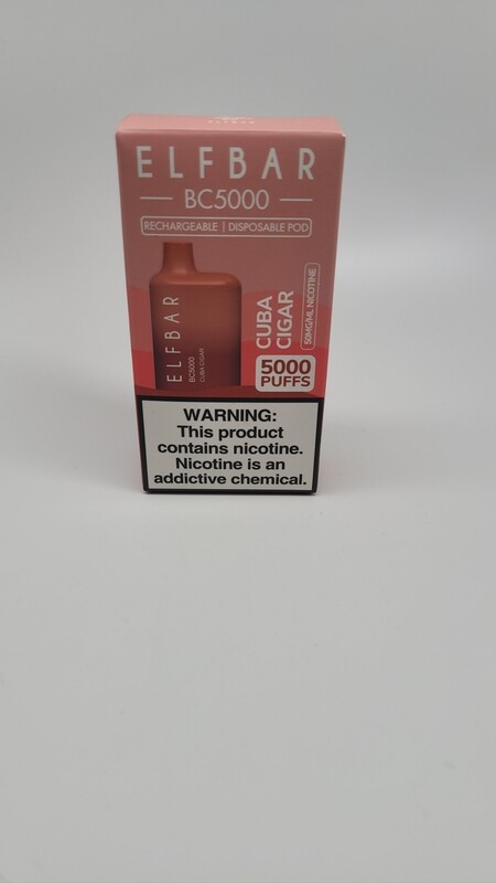 ElfBar BC5000 Disposable Cuba Cigar  (no exchanges or returns on sale products)
