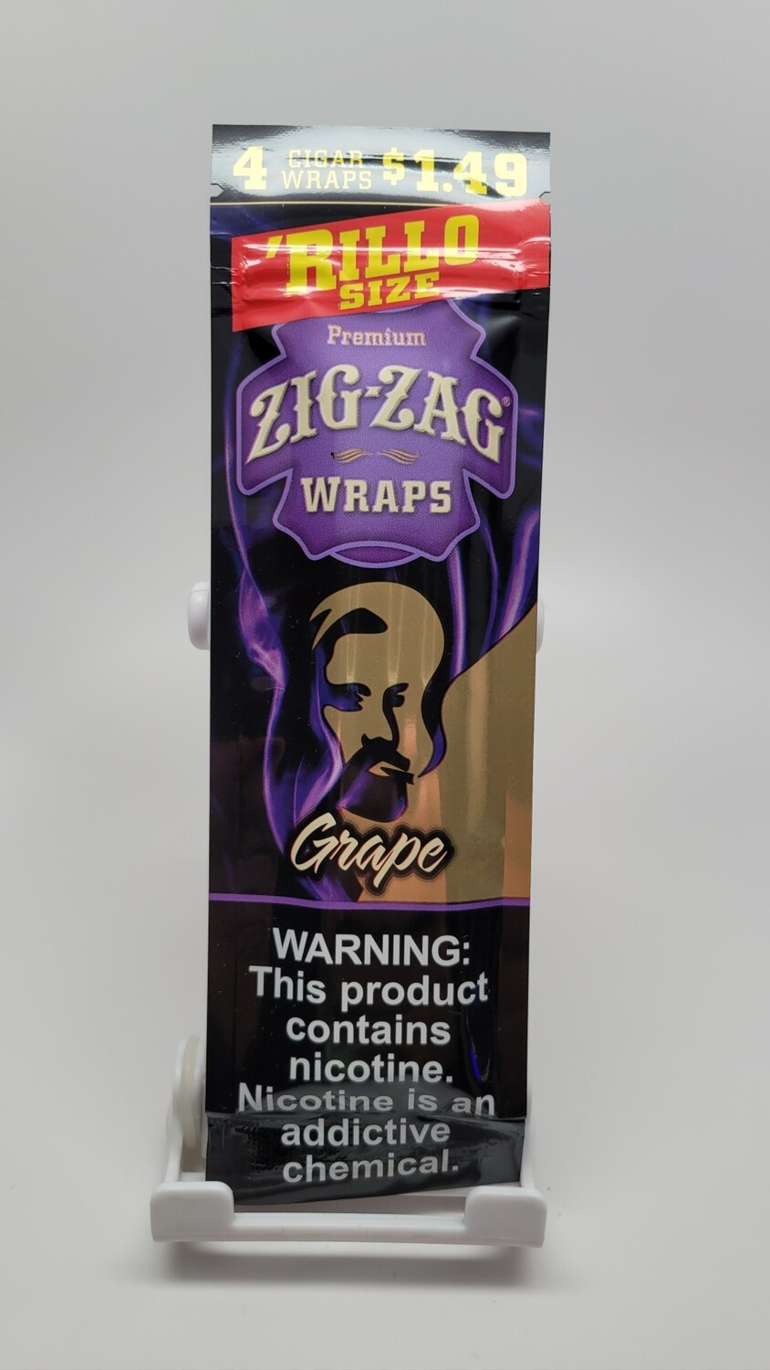Zig Zag Rillo size Wraps 4 pack Grape