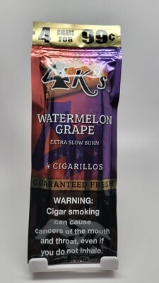 4 k's Cigarillos 4pack Watermelon Grape