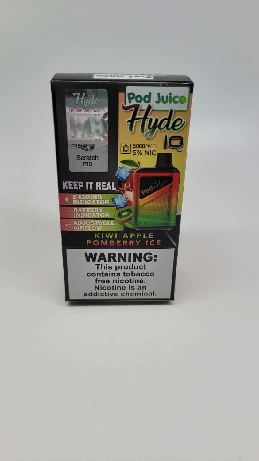 Pod Juice Hyde IQ Disposable Kiwi Apple Pomberry ice