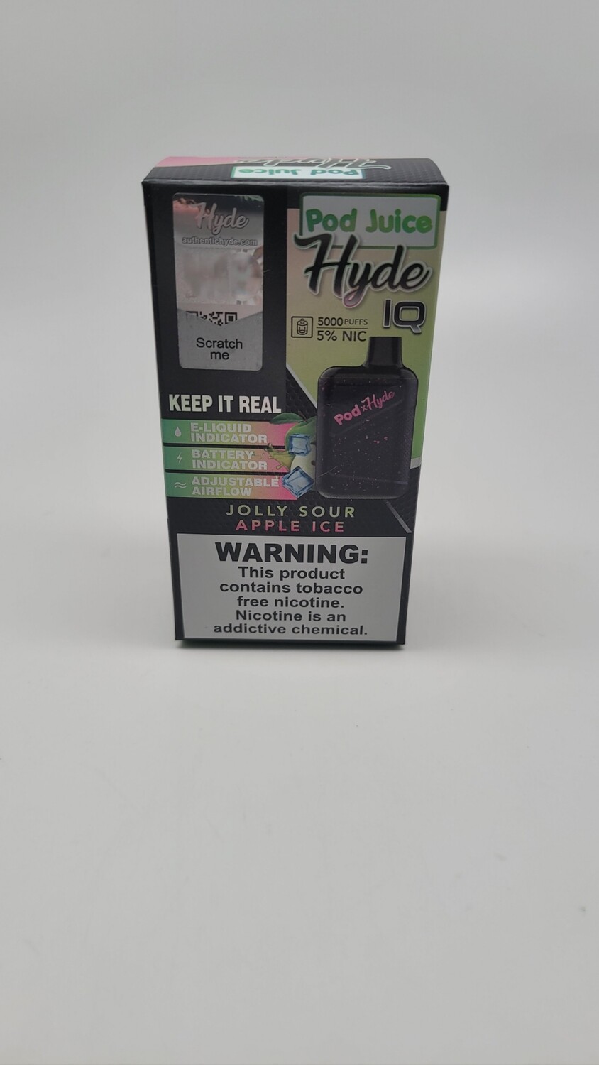 Pod Juice Hyde IQ Disposable Jolly Sour Apple Ice
