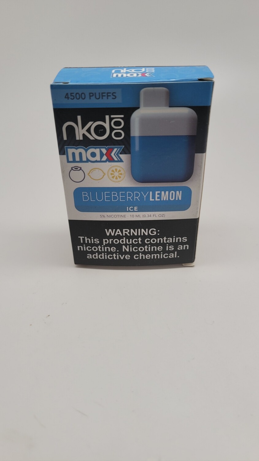 Nkd 100 Max Disposable Blueberry Lemon Ice