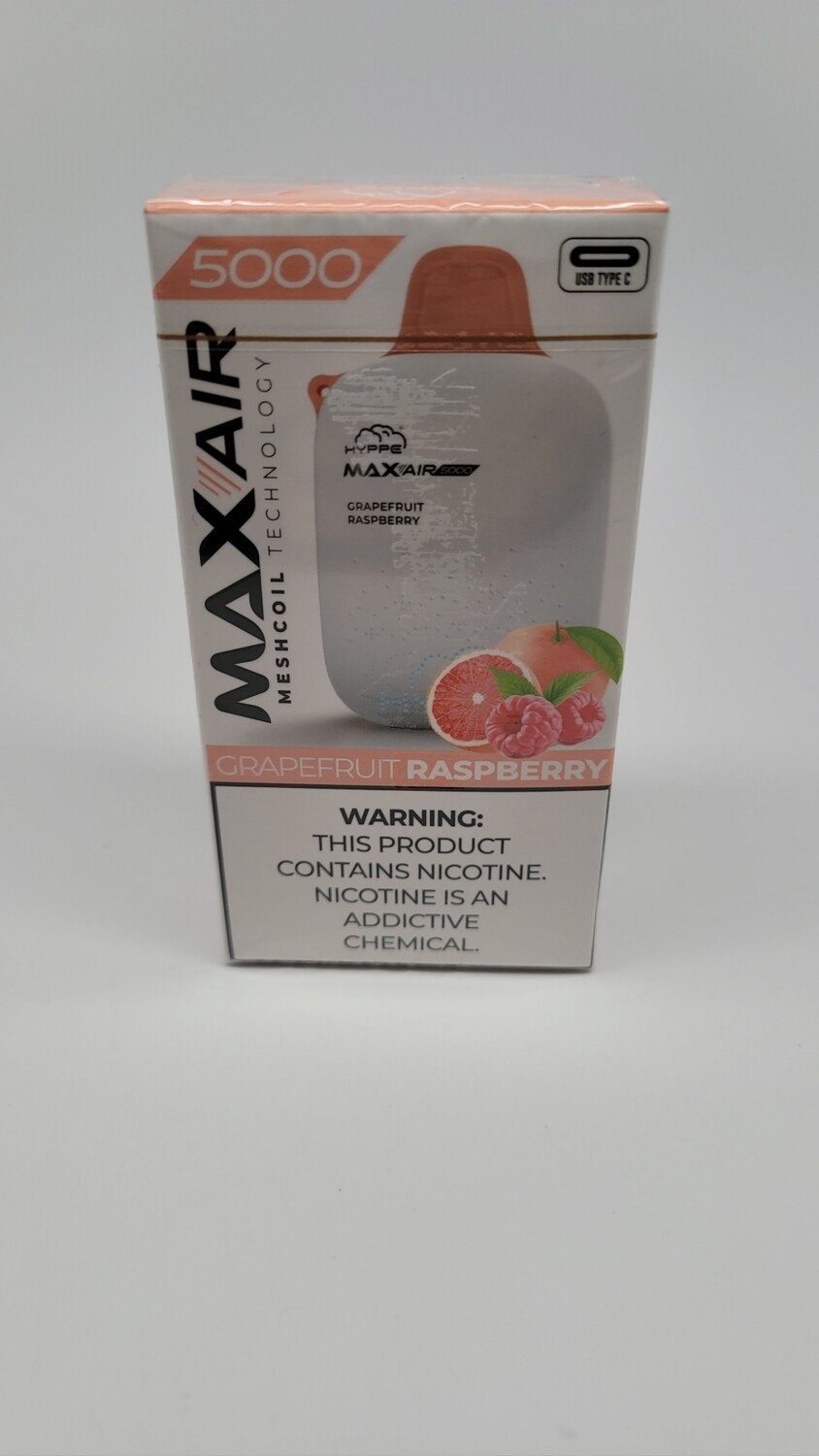 Hyppe Max Air 5000 Grapefruit Raspberry 