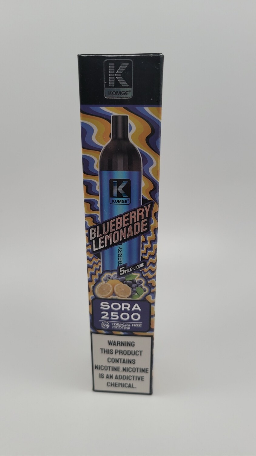 Sora 2500 Disposable Blueberry Lemonade 