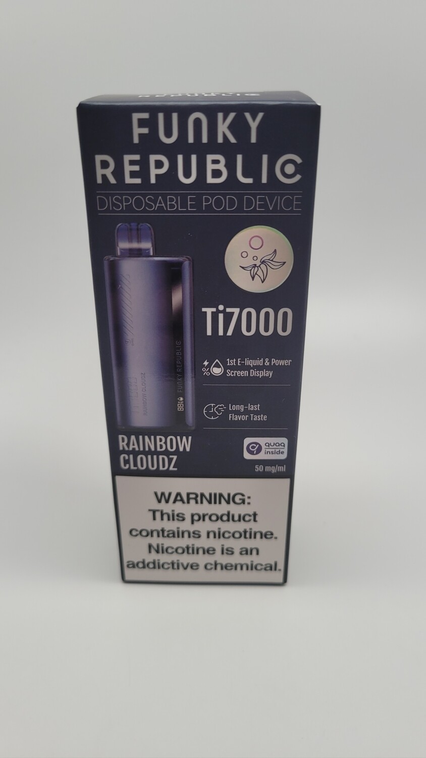 Funky Republic Ti7000 Disposable Rainbow Cloudz