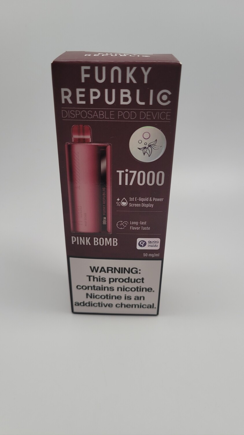 Funky Republic Ti7000 Disposable Pink Bomb
