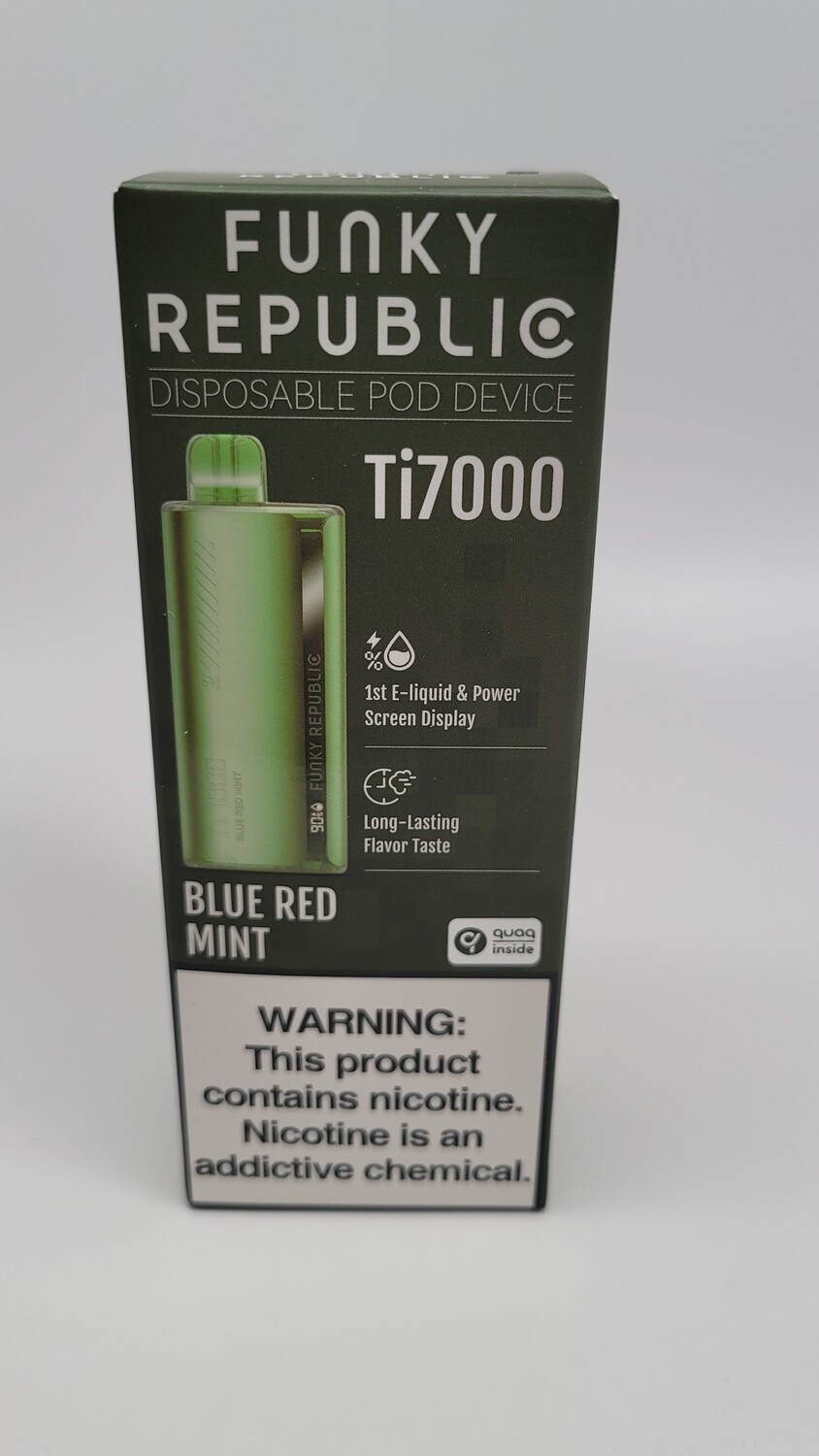 Funky Republic Ti7000 Disposable Blue Red Mint