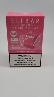 ElfBar Pi9000 Disposable Strawberry Ice Cream 
