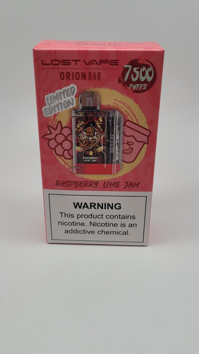 Orion Bar Disposable 7500puff Raspberry Lime Jam