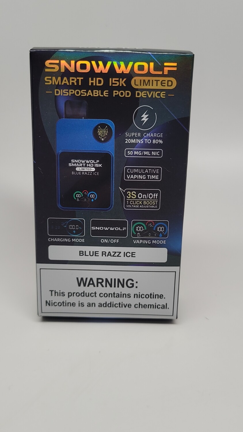 SnowWolf Smart HD 15K Blue Razz Ice