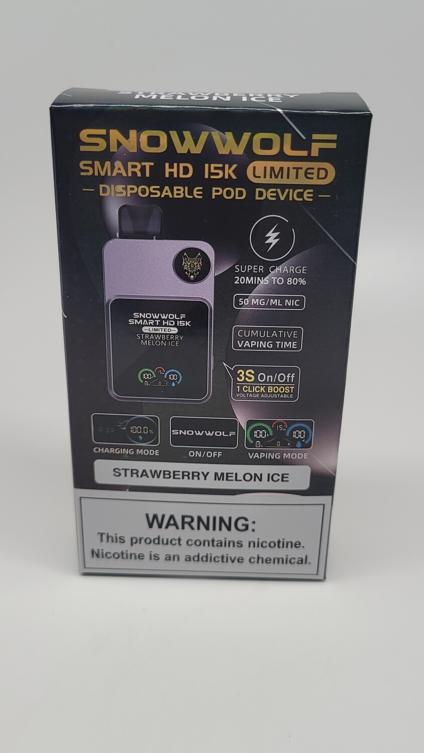 SnowWolf Smart HD 15K Strawberry Melon Ice
