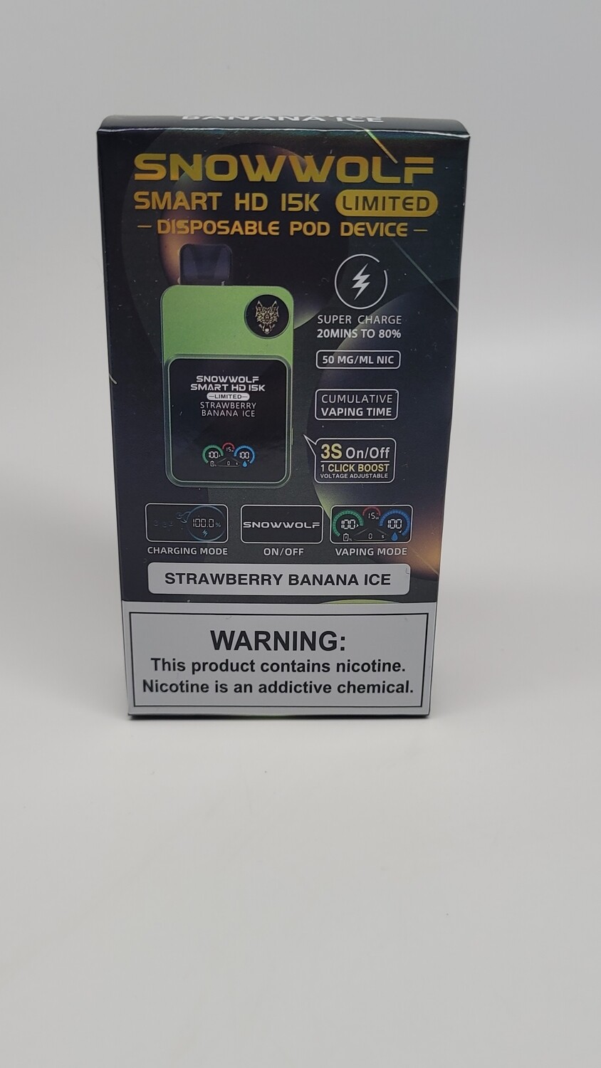 SnowWolf Smart HD 15K Strawberry Banana Ice