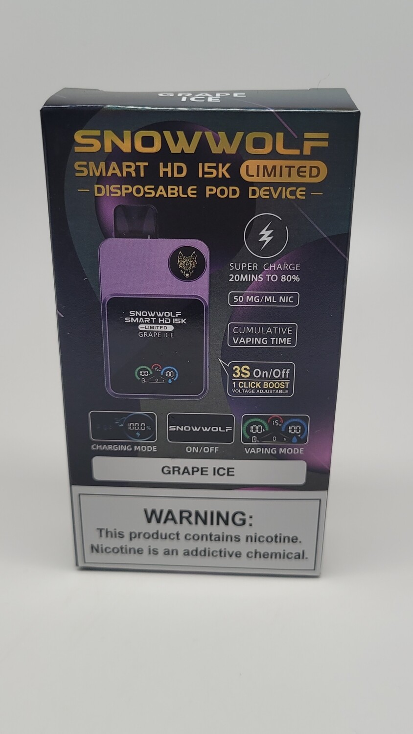 SnowWolf Smart HD 15K Grape Ice