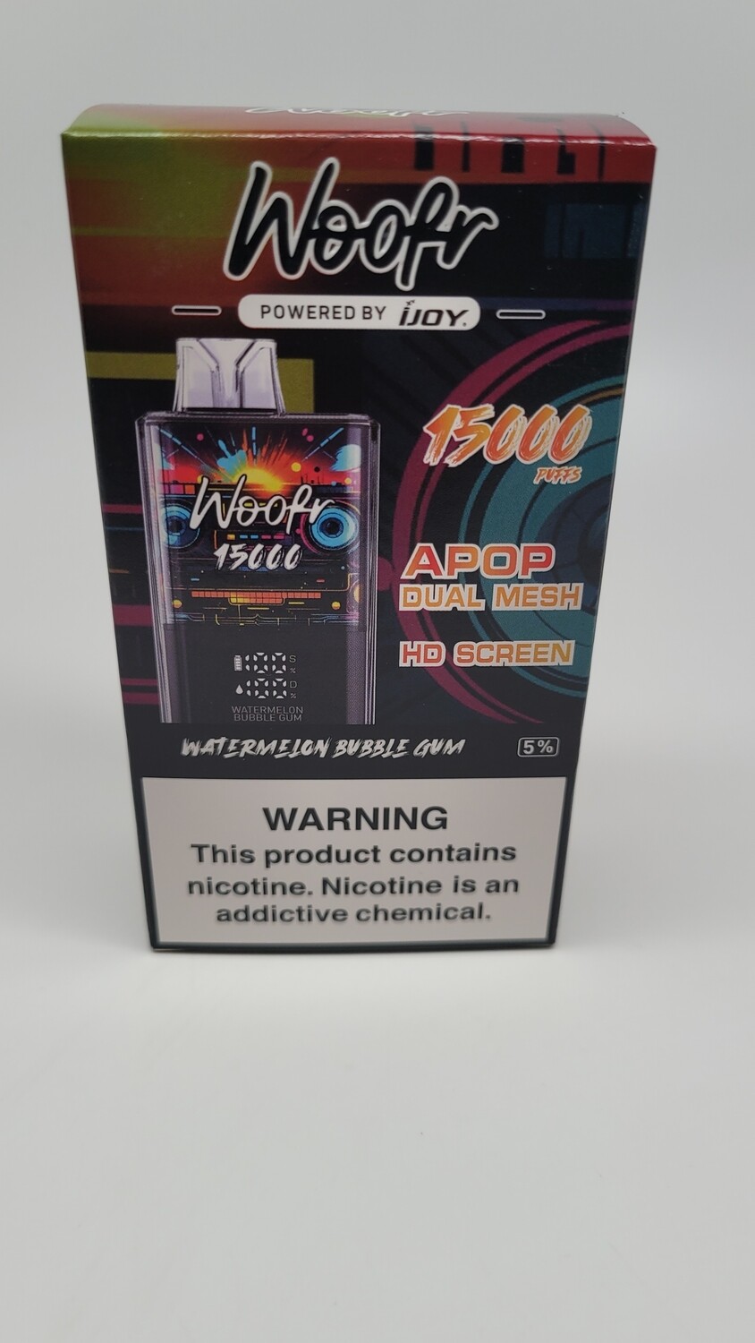 Woofr 15000 Disposable Watermelon Bubble Gum